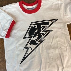 Vintage Ringer Ringling Bros Lighting Bolt T-Shirt